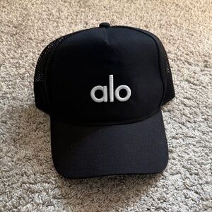 Alo Black/White District Trucker Hat